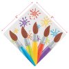 Art Party Supplies - Paint Party Paint Palette Shaped Paper Dessert Plates and Artist Brush Beverage Napkins (Serves 16)
