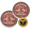 Viking Revolution Mustache Wax 2 Pack - Beard & Moustache Wax for Men - Strong Hold Helps Train Tame & Style (Sandalwood, 2 pack)