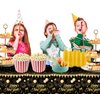4PCS New Year Tablecloth, Disposable Black Gold NYE Party Tablecloth Decorations, Rectangular Plastic Happy New Year Table Cover NYE Theme Party Supplies for Birthday Party Decorations, 108 x 54”