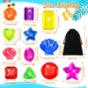 JULBEAR 20 Pcs Diving Gem Pool Toys, Colorful Big Dive Gems Pool Toys Underwater Swimming Pool Toys Precious Crystals Treasure Jewels Swim Pool Beach Toys Diving Gems for Pool for Kids