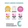 Cheeky Chompers 2-in-1 Baby Dribble Bib with Soft Silicone Teether, Reversible Bandana Style, Innovative Dimple Design Soothes Gums, 3-Layer Absorbency (Midnight Stars Neckerchew)
