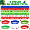 Christmas Rubber Bracelets 30 PCS Bulk Christmas Party Favors Stocking Stuffers for Kids Silicone Wristbands Goodie Bags Stuffers Xmas Toys Gifts Party Supplies Decorations Classroom Prizes