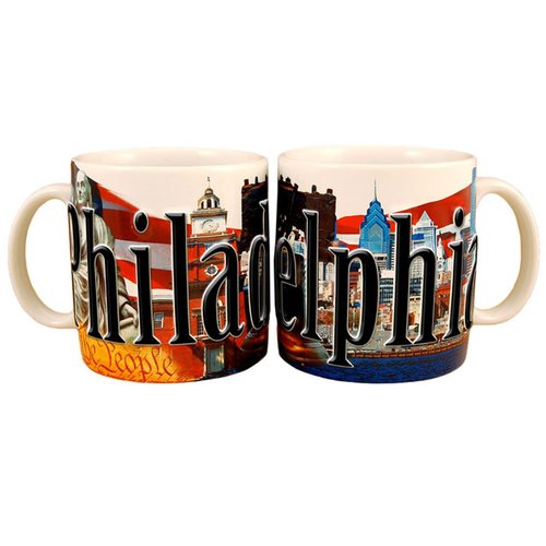 Americaware - City of Philadelphia Souvenir Ceramic Coffee Mug / Cup - 18oz