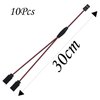 10Pack ShareGoo 11.8" JR Servo Extension Cable 1 Male to 2 Female Y Cables Y Harness Servo Extension Wire Lead for RC Cars Trucks Airplanes Servo Receiver Connection