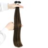YoungSee U Tip Hair Extensions Human Hair Balayage Darkest Brown with Medium Brown Keratin Hair Extensions Balayage U Tip Human Hair Extension Ombre U Tips Remy Hair Extensions for Women 14In 1G/S 50G
