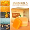 Johohula Kojic Acid Dark Spot Remover Soap Bars with Vitamin C, Retinol, Collagen, Turmeric - Smooth for Face and Body, Firm and smooth skin - 3 X 100g Bars