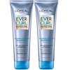 L'Oreal Paris EverCurl Sulfate Free Shampoo for Curly Hair, Lightweight, Anti-Frizz Hydration, Gentle on Curls, with Coconut Oil, 2 Count (8.5 Fl; Oz each) (Packaging May Vary)