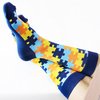 Jeasona Mens Funny Fun Crazy Dress Crew Socks Pack Funky Cool Gifts (Colorful Geometry 12 Pairs)