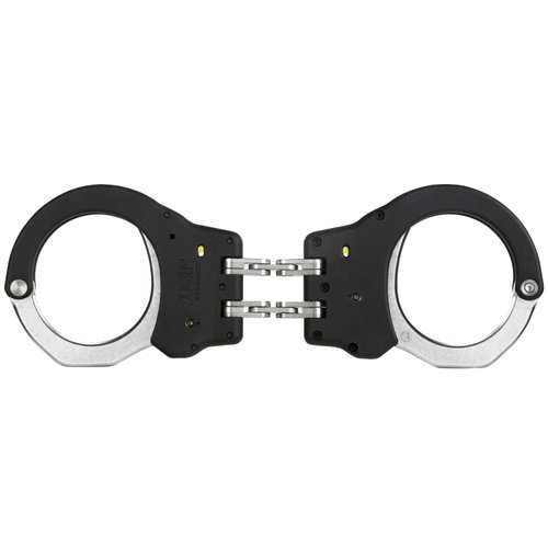 ASP Ultra Double-Locking Hinged Handcuffs, Forged Aluminum Restraints, Professional Grade Cuffs for Tactical Gear, Steel Bow, 1 Pawl