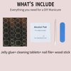 Brown Gradient Press on Nails Almond Short Fake Nails with Ombre Designs Fall Fall Nails Press ons Glossy Glue on Nails Full Cover Acrylic Artificial Stick on Nails for Women 24 Pcs