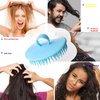 YEALIFE 4Pack Hair Scalp Exfoliator Brush Dandruff Cleaning Brush, Flexible Scalp Massager Brush, Shower Scalp Shampoo Brush for Home, Office, Travel and Pets(Flexible Blue/Pink/Orange/Green)