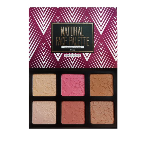 Ccolor Cosmetics - Natural Face Palette in Glow, Make Up Set Highlighter Palette & Blush Palette, Bronzer Palette Contour Kit With Shimmer & Matte Shades for a Natural Look, Paraben-Free Make Up Kits
