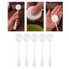 Long Handled Powder Puff, Body Lotion Applicator Water Absorption 5pcs Soft PVA Tight Skin Comfortable Hold for Home Use(White)