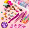 GirlZone Good Vibes DIY Jewelry Kit, Girls Jewelry Making Kit with Beads, Girls' Jewelry Tools and Clay to Make Charms, Fun Crafts for Girls Ages 8-12