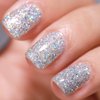 FZANEST Gel Nail Polish Glitter UV Gel Soak Off Nail Gel Polish Sparkle Color Manicure Pedicure (Diamond Silver)