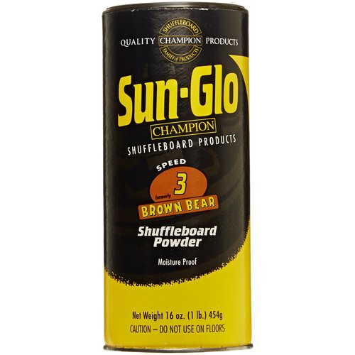 Sun-Glo Speed 3 (Brown Bear Wax) Shuffleboard Table Powder, 16 oz. Can