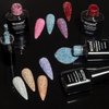 MIZHSE Reflective Glitter Gel Nail Polish Set 12 Pcs, Colorful Sparkly Diamond Soak Off UV LED Gel Polish Home Manicure Nail Art Salon 7 ml