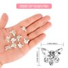 Ahoney 20PCS Butterfly Hair Clips Mini Clips for Hair Rhinestone Cute Hair Pins Decorations Hair Clips for Wedding Hair Barrettes Hair Accessories for Girls Women (White)