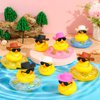 Sosation Cowboy Rubber Duck Bulk Mini Car Yellow Duckies Bath Toys Party Favor with Mini Hat Swim Circle Necklace Sunglasses Car Ornaments for Summer Birthday Swimming Supplies(24 Pcs, Novel Style)
