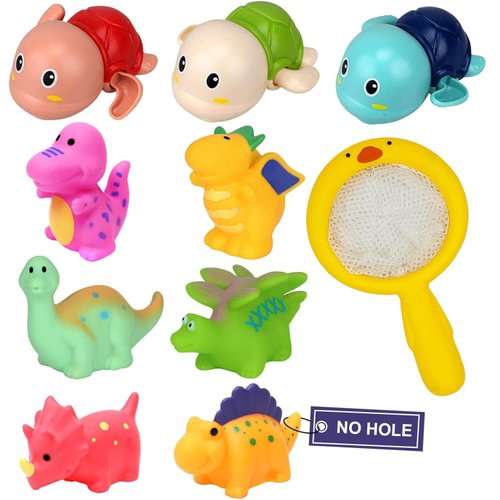 Bath Toys for Kids Ages 1-3 - Infant Baby Kids Toddler Mold Free Bath Toys 2-4 3-5 4-8 Dinosaur Bathtub Pool Water Toys for Babies 6-12-18-24 Months Bathtime Essentials Shower Gift for Boys Girls