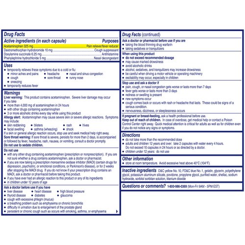 Alka-seltzer Plus Cold & Flu, Power Max Cold and Flu Medicine, Night, For Adults with Pain Reliever, Fever Reducer, Cough Suppresant, Nasal Decongestant, Antihistamine, 24 Count