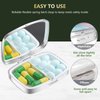 Nipichsha Pill Box, Small Pill Case for Purse & Pocket, Cute Medicine Organizer Travel Pillbox, Portable Pill Container Holder to Hold Vitamins, Medication, Fish Oil and Supplements, Colorful Marble