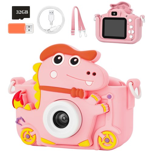Knagsfa Kids Camera, Christmas Birthday Gifts for Girls Boys 3-12, 1080P HD Selfie Digital Video Camera for Toddlers, Cute Portable Little Girls Boys Gifts Toys for 3 4 5 6 7 8 9 Years Old