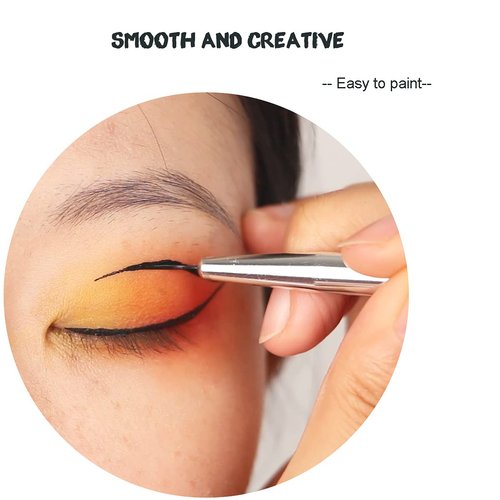 Bowitzki Professional Makeup Brush Line 3 Pieces Count Fine Point Eyeliner for Water Activated Eyeliner Graphic Liner Hydra Liner Nail Art (3 Eyeliner Brush)