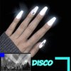 VERONNI Glitter Nail Gel Poish,Reflective Shine Nail Gel Polish Diamond Sparkling Explosion Nail Gel Soak Off UV LED Gel Nail Art Manicure10ml -Silver (S-001)