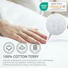 Degrees of Comfort Pillow Protectors (Set of 2) - Zippered Pillow Cover, Cotton Terry with 3M Scotchgard, Water Resistant, Standard Size, 21x27
