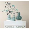 RoomMates RMK2687SCS Blossom Watercolor Bird Branch Peel and Stick Wall Decals, Multi Color