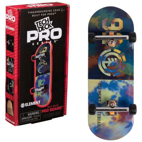 TECH DECK, Element Pro Series Finger Board with Storage Display, Built for Pros; Authentic Mini Skateboards, Kids Toys for Ages 6 and up