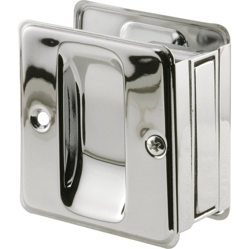 Prime-Line N 7085 Pocket Door Handle and Pull, 2-1/2 In. L X 1-3/8 In. W X 2-3/4 In. D, Solid, Chrome Plated (Single Pack)
