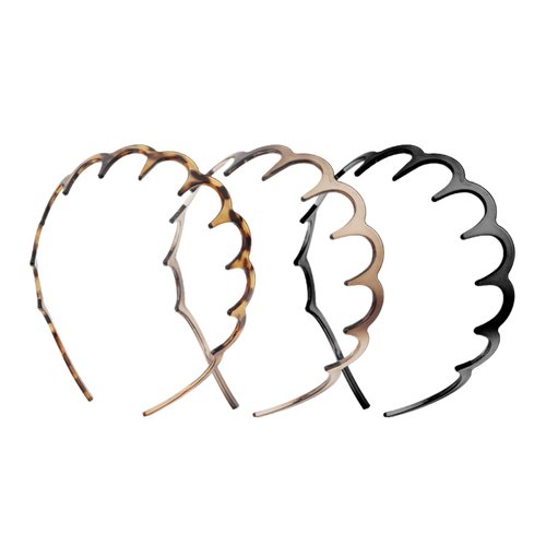 TODDER Zig Zag Headbands Wavy 3pcs Comb Headbands for Women Men Shark Tooth Hair Comb Hairband Hair Hoop Accessory for Women
