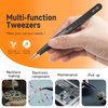 TOWOT Precision Tweezers,Craft Tweezers for Electronics,Fine Tweezers Precision, Anti-static Stainless Steel Long Tweezers for Soldering, Welding, and Jewelry Making