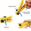 Hiija RG6 Compression Tool Coax Cable Crimper Kit RG6 RG11 RG59 F81 with 20PCS F Compression Connectors - BlueYellow