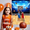 PLULON Basketball Party Game for Kids Pin The Basketball on The Hoop Game Basketball Poster with Basketball Stickers for Boys Girls Birthday Party Wall Decorations Classroom Activities