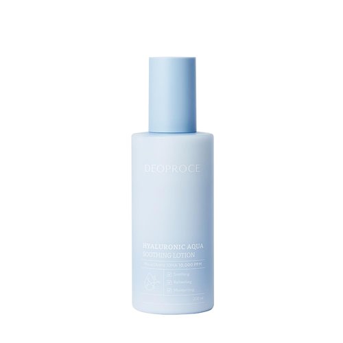Deoproce Hyaluronic Aqua Soothing Lotion 200 ml, Korean Skincare, Moisturizing, Skin Soothing, Hyaluronic Acid, Centella Asiatica Extract, Allantoin