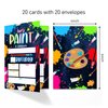 ANYEMW 4x6 Paint Birthday Invitations, Art Party Decorations, Glow Party Supplies, Art Birthday Party, Kids Birthday Invitations, 20 Cards with 20 Envelopes.(38)