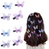 20PCS Colorful Mesh Butterfly Hair Clips Mini Cute Clips Bobby Pins Toddler Infant Kid Hair Clips Alligator Snap Butterfly Style Barrettes for Girls