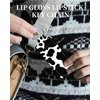 KLLRO RUO Chapstick Holder Keychain Fashion Lipstick Sleeve Lip Balm Portable Pocket Lip Gloss Tube Holder Clip-on Makeup Travel Accessories - Black White Cow