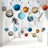 WEEPA 30 Pcs Space Themed Party Decorations Solar System Hanging Swirl Decorations Outer Space Party Supplies for Kids Galaxy Birthday Party favors Science Classroom Decor