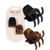 Kitsch Medium Claw Clips, Medium Hair Clips for Women, Stylish Hair Claw Clips for Thick Hair & Thin Hair, Cute Medium Hair Clip & Claw Clip for Teen Girls, 2pc (Black & Tortoise)