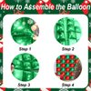 Square Balloons, Red and Green Square Foil Balloons Wall Backdrop, 19 Inch Foil Square Balloon Tunnel Arch Kit for Christmas Party Decorations, Birthday Balloons Party Decorations