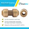 SharkBite 1/4 inch Coupling, Push to Connect Brass Plumbing Fitting, PEX Pipe, Copper, CPVC, PE-RT, HDPE, U004LFA