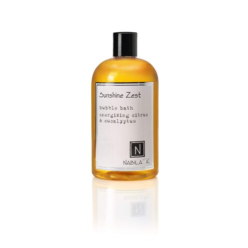 Nabila K Sunshine Zest Bubble Bath, Adult Spa Bath, Bath Bubbles for Self Care, 16oz/472mL