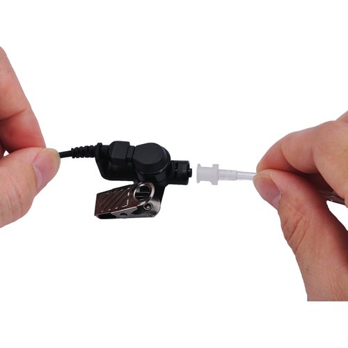 KEYBLU 10 Pcs Clear Acoustic Coil Tube Replacement for Two Way Radio Sercurity Earpiece, Headset (with Connector 10 Pack)