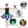 Sunlisky Kids Butterfly Wings Costume for Girls Fairy-Wings Mask Party Favors Gifts (Rainbow+Skirt Sets)