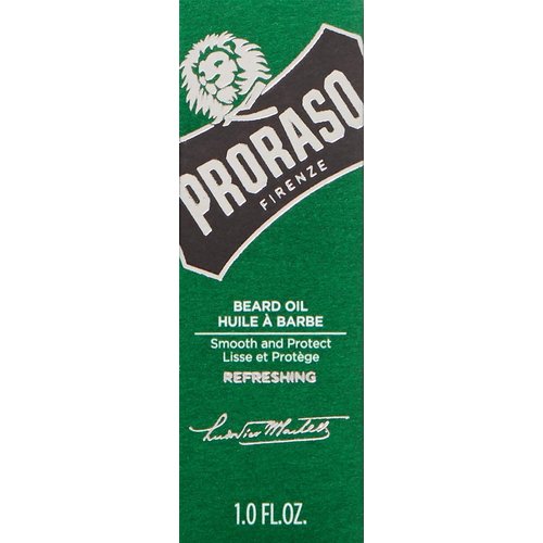 Proraso Beard Oil for Men to Tame, Smooth and Condition Beard Hair - Refreshing,1 Fl Oz (Pack of 1)