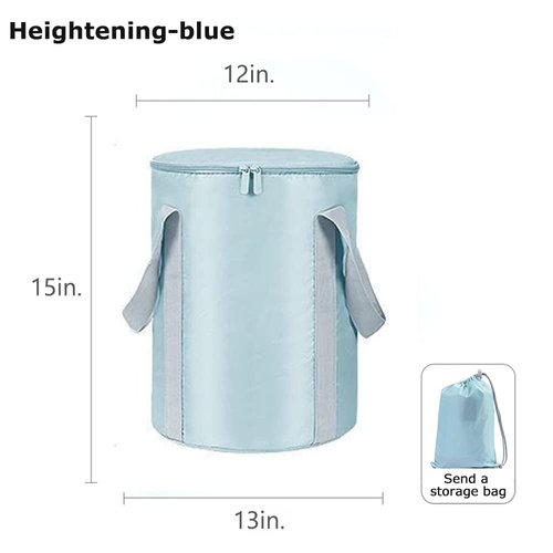 Andech Foot Soaking Bath Bucket, Foot Bath Portable Travel Thermal Insulation Multifunctional Foldable Foot Soaking Bucket with Lid Home Travel Outdoor Camping Portable Foot Soaking Spa Bucket,Blue